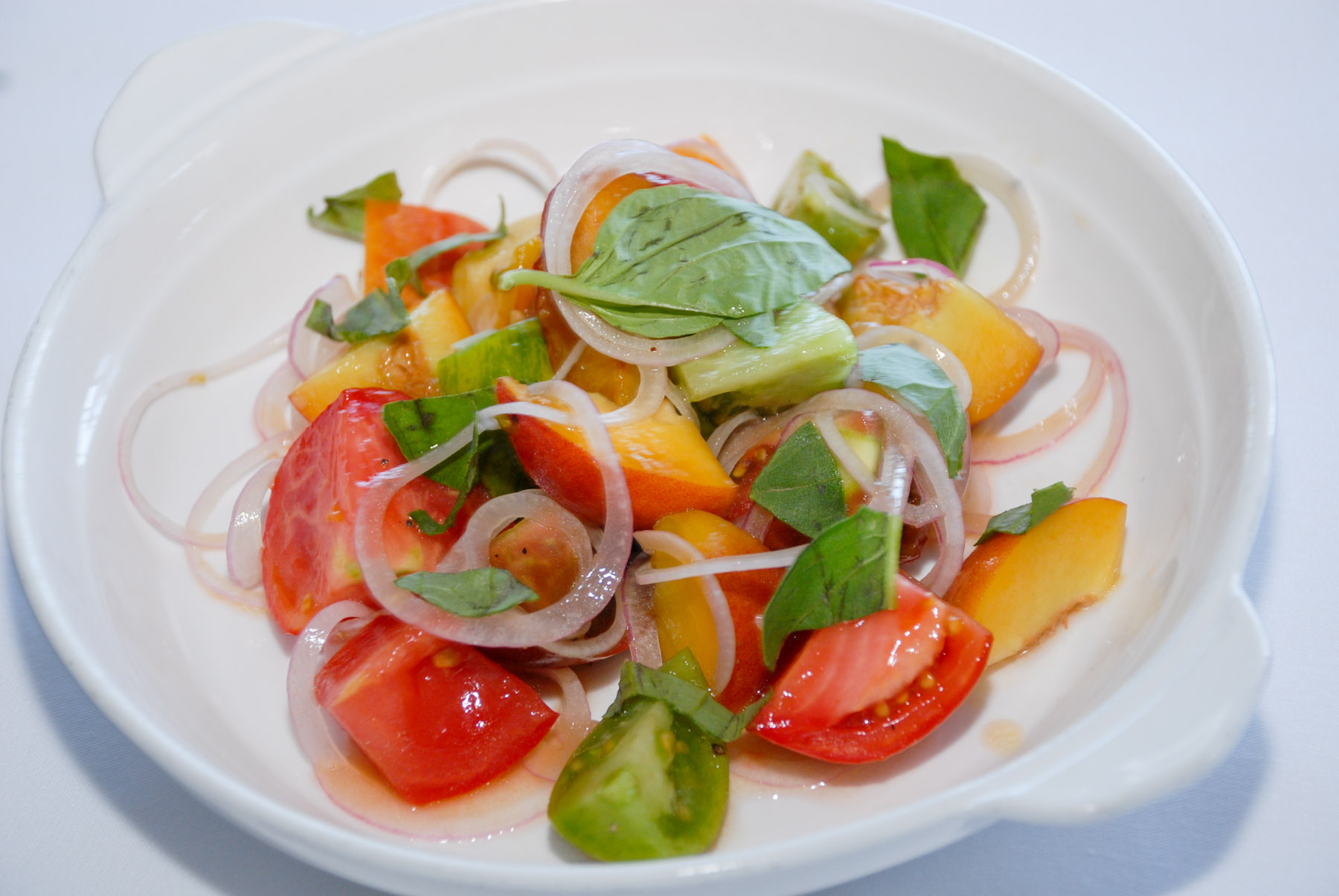 jb peach heirloom tomato salad