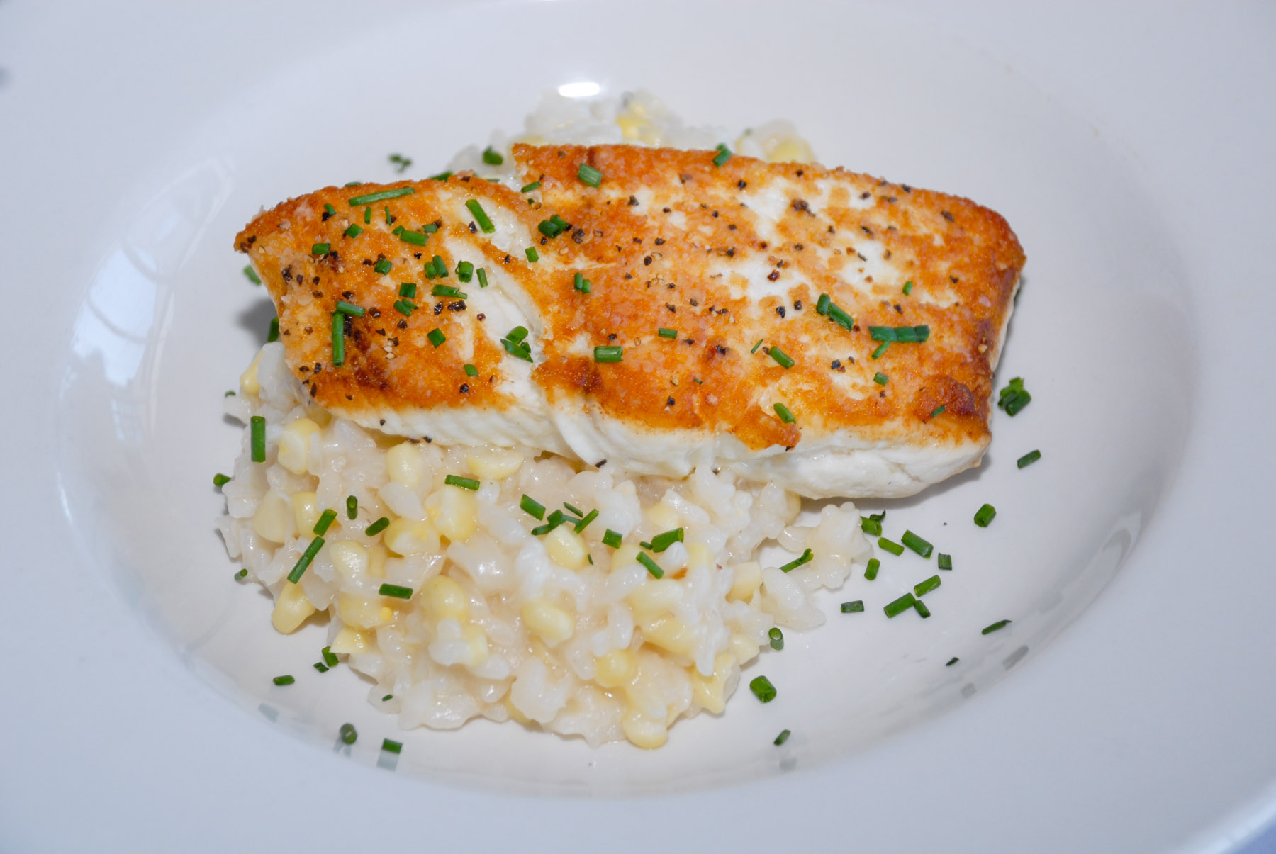 jb corn crusted halibut